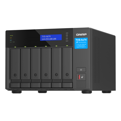 NAS QNAP 6-Bay i5-12400 6C/12T 4.4GHz/32GB/2 x 2.5GbE (2.5G/1G/100M/10M)/USB/Tower - QNAP TVSH674I532G