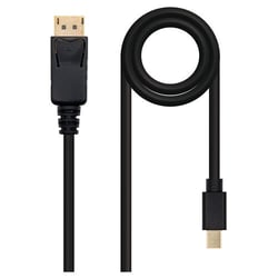 Cabo Nanocabo Mini DP Macho para DisplayPort Macho 2m - Cor Preto - Nanocable 10.15.2402
