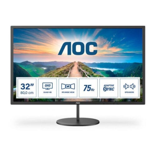 AOC MONITOR IPS 32" (31.5) 16:9 QHD HDMI DP COLUNAS Q32V4 - AOC Q32V4