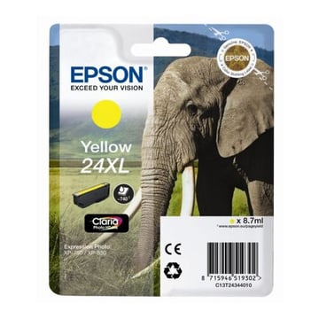 Cartucho de tinta original amarelo Epson T2434 (24XL) - C13T24344012 - Epson C13T24344012