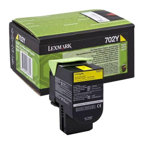 Lexmark 702Y R toner 1 unidade(s) Original Amarelo - Lexmark 70C20Y0