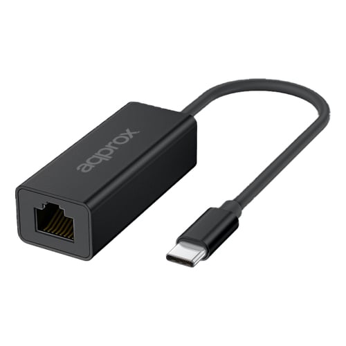 Adaptador USB-C para RJ-45 Approx - Transferência rápida até 2,5 Gbps - Cabo de 17 cm - Approx APPC57