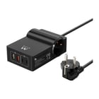 EWENT ESTAÇÃO DE CARREGAMENTO 2xSCHUKO 2x USBC 2xUSBA GAN 65W - Ewent EW3992