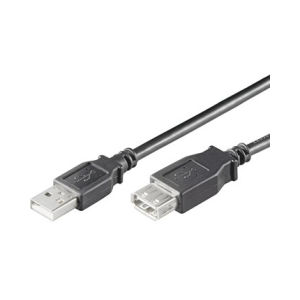 Ewent EW-UAA-018-P cabo USB 1,8 m USB 2.0 USB A Preto - Ewent EW-UAA-018-P