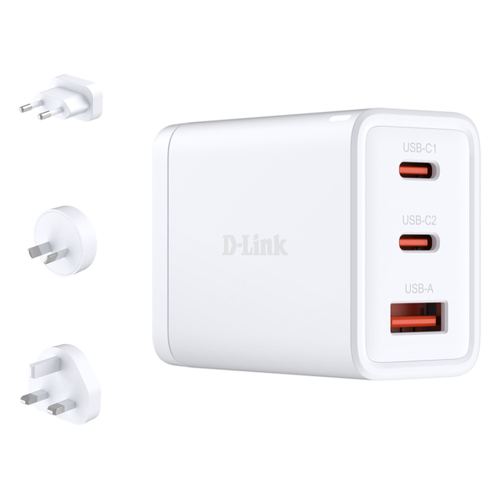 D-LINK CARREGADOR 65W GAN 2 USB-C + 2USB-A - D-Link DCP-651