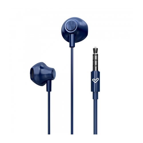 Energy Sistem Auriculares de Boton - Aislamiento Acustico - Microfono Integrado - Control de Reproduccion - Conector Jack 3.5 mm - Cable 120 cm - Color Azul - Energy Sistem 298702