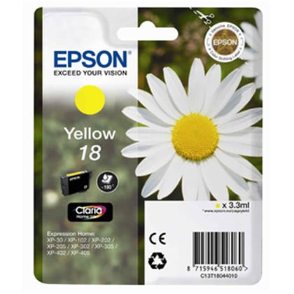 Epson Daisy Tinteiro Amarelo Série 18 Margarida Tinta Claria Home - Epson C13T18044010