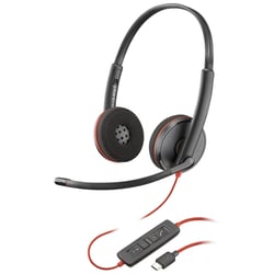 HP POLY AURICULARES POLY BLACKWIRE 3220 STÉREO - NEGRO - BIAURICULAR - USB T - Poly 8X228A6