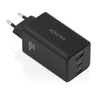Carregador Aisens GAN 100W - 2xUSB-C PD3.0, QC4.0, QC5.0 - 1xUSB-A QC3.0 - Preto - Aisens ASCH-100W3P052-BK