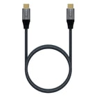 Aisens Cable USB 3.2 Gen2x2 Aluminio 20Gbps 8K@30Hz 5A 100W E-Mark, Tipo USB-C/M-USB-C/M - 1.0m - Color Gris - Aisens A107-0671