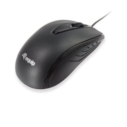 Equip Compact Mouse USB 1000dpi - 3 botões - Uso ambidestro - Cabo de 1.35m - Preto - Equip 245107