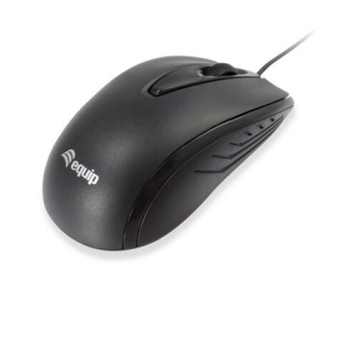 Equip Compact Mouse USB 1000dpi - 3 botões - Uso ambidestro - Cabo de 1.35m - Preto - Equip 245107
