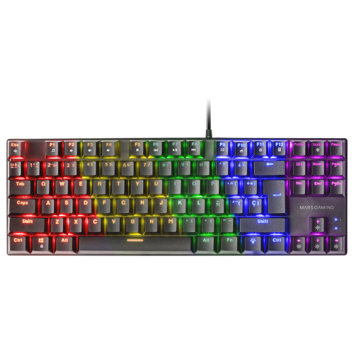 Teclado MARS GAMING MK80 MECHANICAL TKL KEYBOARD, FRGB CHROMA, ANTI-DUST RED, BLACK, PORTUGUESE - Mars Gaming MK80RPT