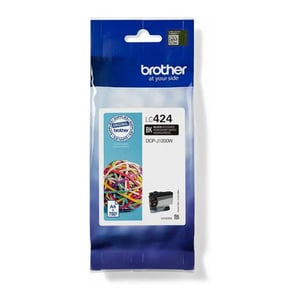 Tinteiro Preto. Duração estimada: até 750 páginas (segundo ISO/IEC 24711) - Brother LC424BK