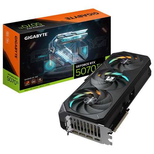Gigabyte Placa de vídeo VGA RTX 5070 Ti 16 GB OC NV GDDR7 256 bits WindForce HDMI - Gigabyte 9VN507TGO-00-G10