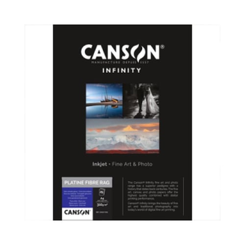 Papel A4 310g Canson Infinity Platine Fibre Rag 100% Algodão Platina 10Fls - Canson 1236211035