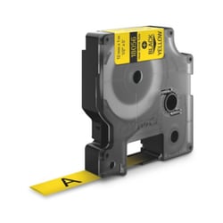 Fita Tubo Termo Retrátil 12mmx1,5m Preto/Amarelo Rhino - Dymo 12718056