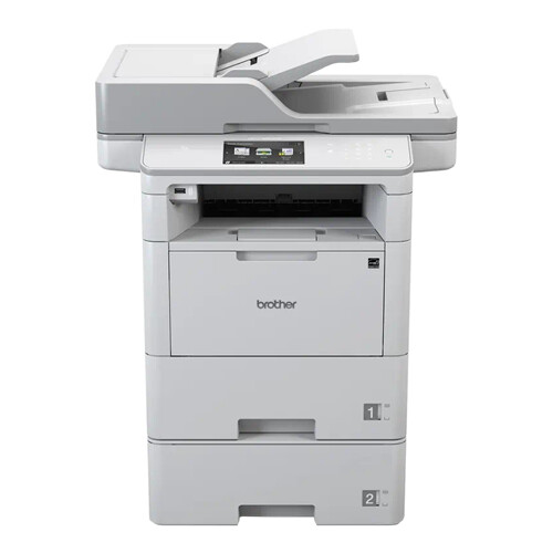 Impressora multifunções laser monocromático de alta produtividade, com frente e verso automático 3 em 1, rede cablada e WiFi, com bandeja adicional de 520 folhas (LT6505) - Brother DCP-L6600DWT
