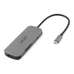 Docking Station ACER 7in1 Type C dongle: 1 x typeC, 1 x HDMI 4K60, 3 x USB3.2, 1 x SD/TF, 1 x PD - Acer HP.DSCAB.018