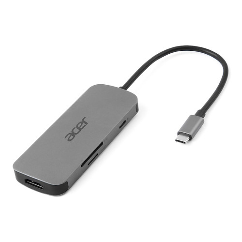 Docking Station ACER 7in1 Type C dongle: 1 x typeC, 1 x HDMI 4K60, 3 x USB3.2, 1 x SD/TF, 1 x PD - Acer HP.DSCAB.018