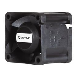 Ventoinha de 40 mm de esfera dupla para servidor Unykach - Velocidade máxima 6000rpm - Conector de 4 pinos com controlo de temperatura - Cor preta - Preto. 6000rpm - Conector de 4 pinos com controlo de temperatura - Cor Preta - Unykach 300632