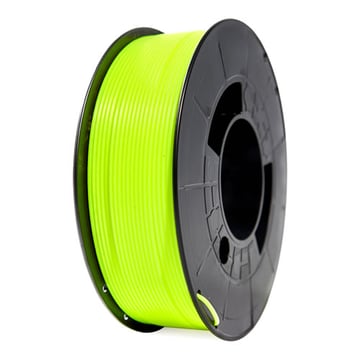 Filamento PLA 3D - Diâmetro de 1,75mm - Carretel de 1kg - Cor Amarela Fluorescente