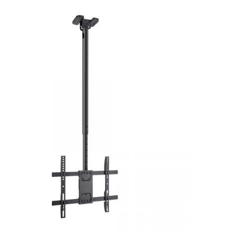 Tooq XL Suporte de teto para ecrãs de 32-75" - Ângulo de rotação 180º - Inclinação - Gestão de cabos - Peso máximo - 60kg - VESA Max. 60kg - VESA Max. 400x400mm - Preto - Tooq 290007