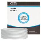 Carretel Nanocabo de Cabo de Rede Rígido RJ45 Cat.5e FTP AWG24 100m - Cor Cinza - Nanocable 10.20.0702