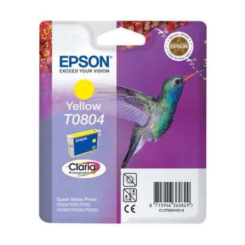 Cartucho de tinta amarelo original Epson T0804 - C13T08044011 - Epson C13T08044011