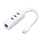 TP-Link UE330 Hub USB 3.0 de 3 portas e adaptador Gigabit Ethernet - TP-Link UE330