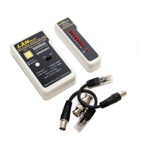 WP RACK CABLE TESTER UTP/STP RJ45, RJ11/RJ12, BNC - WP Rack WPC-TST-003