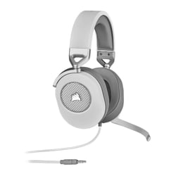 Headset gamer Corsair HS65 Surround com microfone - Multiplataforma - Som surround 7.1 - Certificado Discord - Branco - Corsair CA-9011271-EU