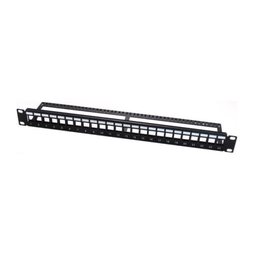 WP RACK PATCH PANEL CABLE MANAGE 24 PORTAS CAT5/6 UTP BLACK - WP Rack WPC-PAN-BU24