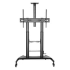 Suporte de chão Aisens ECO com rodízios e pega - Suporte para DVD e monitor/câmara de TV - Até 100Kg - De 60 a 100 polegadas - Preto - Aisens 187021