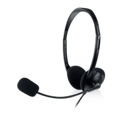 EWENT HEADSET C/ MIC E COMANDO USB BLACK - Ewent EW3568