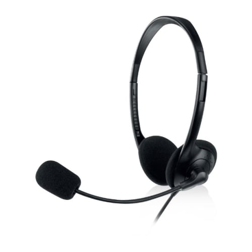 EWENT HEADSET C/ MIC E COMANDO USB BLACK - Ewent EW3568