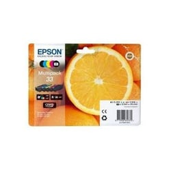 Epson Oranges C13T33374011 tinteiro 5 unidade(s) Original Rendimento padrão Preto, Foto preto, Ciano, Magenta, Amarelo - Epson C13T33374010