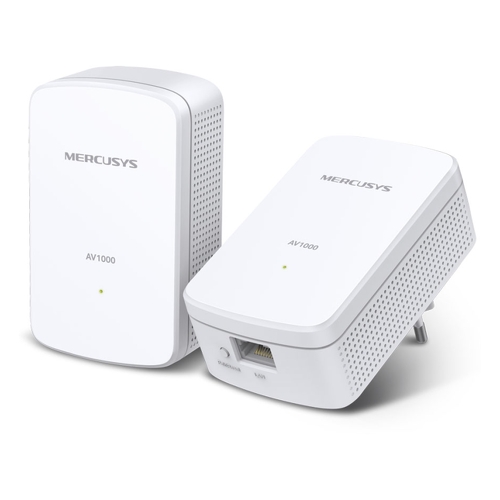 Adaptador Powerline Mercusys MP500 - 1000Mbps - 300m de alcance - Gigabit Ethernet - Pack de 2 - Mercusys MP500 KIT