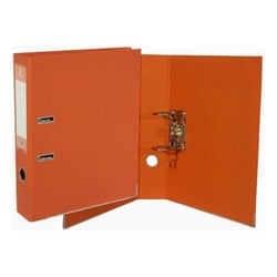 Bismark A-Z PVC A4 A4 Lombada 75mm - Resistente - Porta-cartões na lombada - Caixas de cartão metálicas na extremidade inferior - Mecanismo de alavanca - Cor de laranja - Bismark 314189