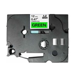 Brother TZe731 Cinta Laminada Generica de Etiquetas - Texto negro sobre fondo verde - Ancho 12mm x 8 metros - Genérico BR-TZE731