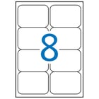 Apli Etiquetas permanentes amarelas fluorescentes 99,1 x 67,7 mm 20 folhas - APLI 205796