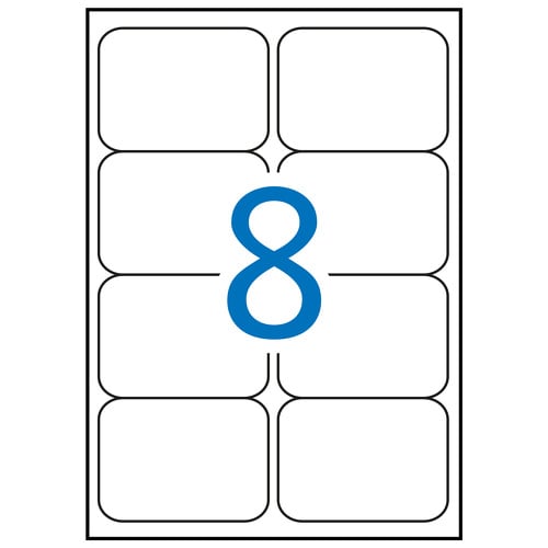 Apli Etiquetas permanentes amarelas fluorescentes 99,1 x 67,7 mm 20 folhas - APLI 205796