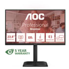 AOC MONITOR IPS 24" (23.8) FHD 120HZ HDMI DP USB-C COLUNAS HAS PIVOT 24E4CV - AOC 24E4CV
