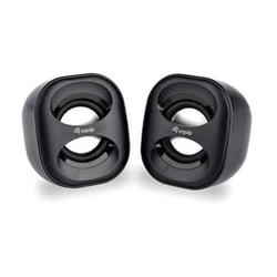 Equip Life Mini Colunas USB 2.0 6W - Conector Jack 3.5mm - Cabo de Controlo - Cor Preto - Equip 245330