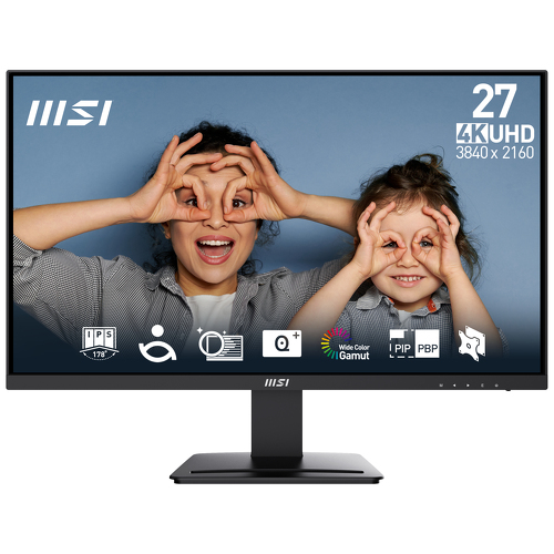 Monitor MSI PRO MP273U IPS 27\" UHD 60Hz 4ms (GTG) HDR Ready, Black - MSI 9S6-3PB4CH-227