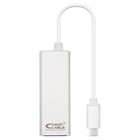 Conversor Nanocable USB-C para Gigabit Ethernet 10/100/1000 Mbps - 15 cm - Cor Alumínio - Nanocable 10.03.0402