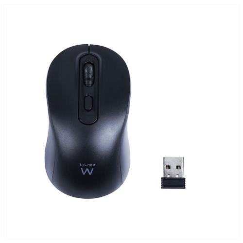 EWENT RATO WIRELESS SILENT BLACK 1600DPI - Ewent EW3218