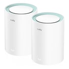 Cudy M1300 Pack of 2 AC1200 Dual Band WiFi Mesh Systems - 867Mbps a 5GHz, 300Mbps a 2.4GHz - 1x Porta LAN 1000/100/10Mbps, 1x Porta WAN 1000/100/10Mbps - 2 Antenas Internas - Cudy M1300(2-Pack)
