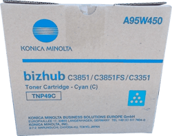Cartucho de Toner Original Ciano Konica Minolta TNP49 - TNP49C/A95W450 - Konica Minolta A95W450