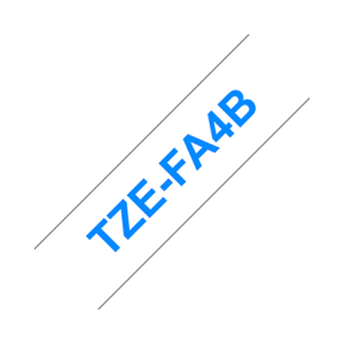 Fita Textil 18mmx3mts Fundo Branco / Texto Azul - Brother BROTZEFA4B